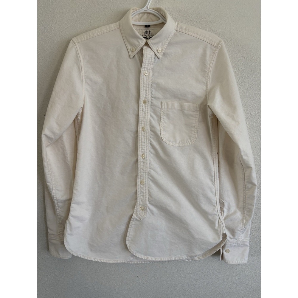 RGT Rogue Territory Shirt Mens S White Oxford Button Down USA Cotton